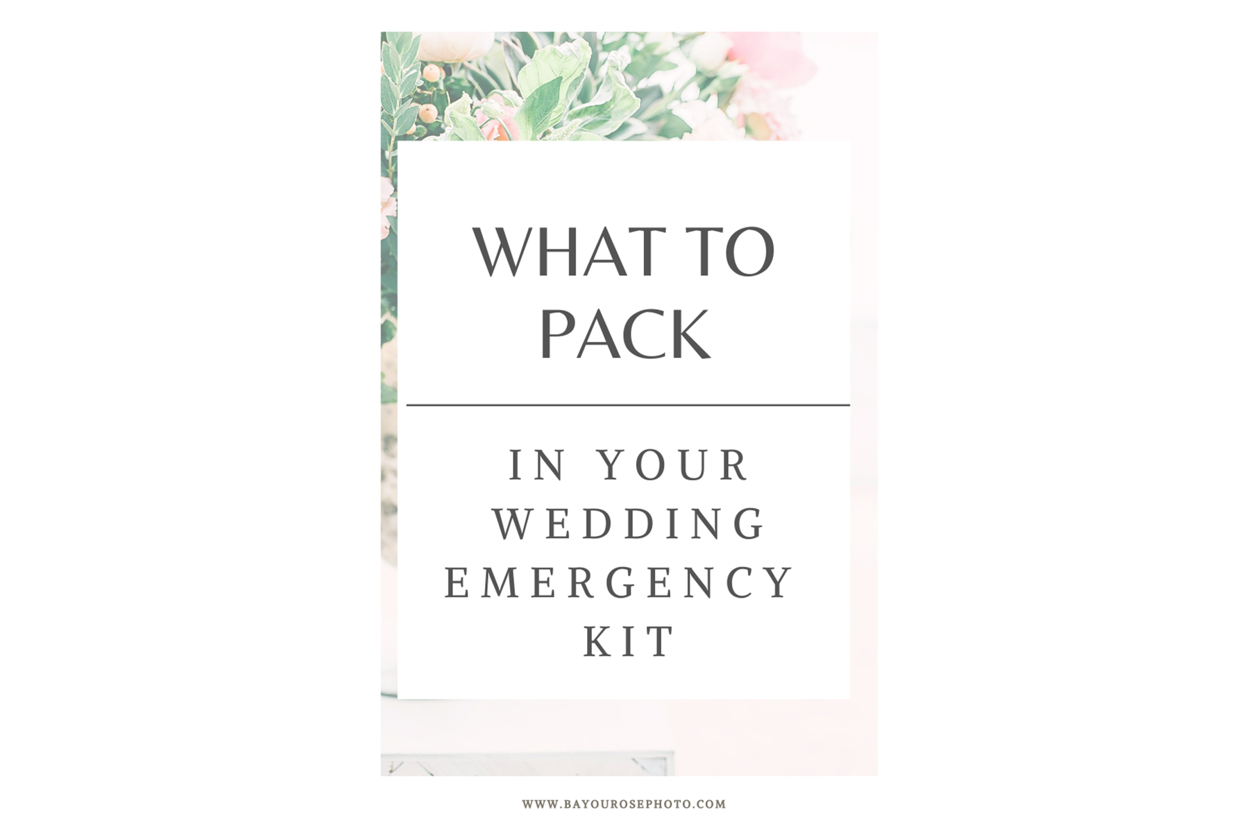 what to pack in your wedding emergency kit