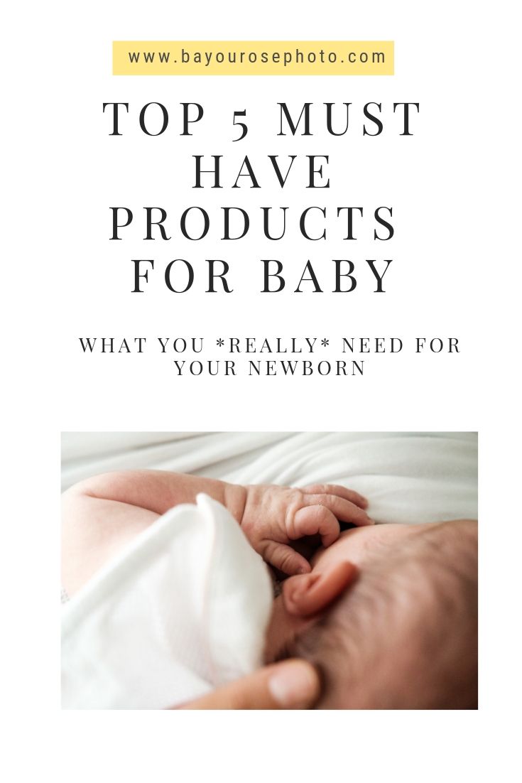 Graphic of what to buy for your newborn baby buying guide