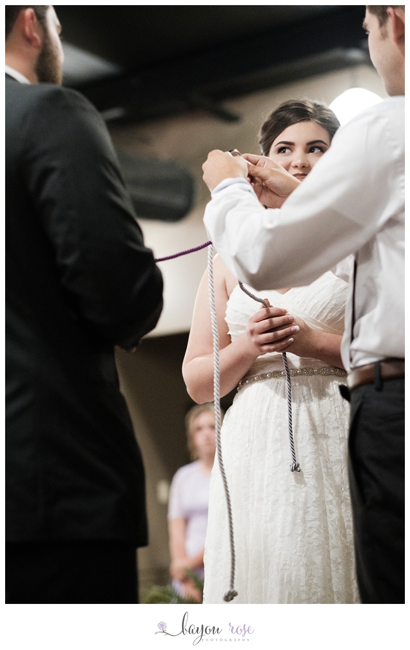 knot tying during ceremony