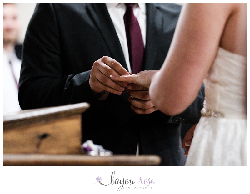 ring exchange during wedding ceremony