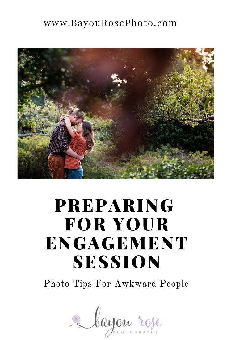Graphic on Preparing for Your Engagement Session with photo of couple