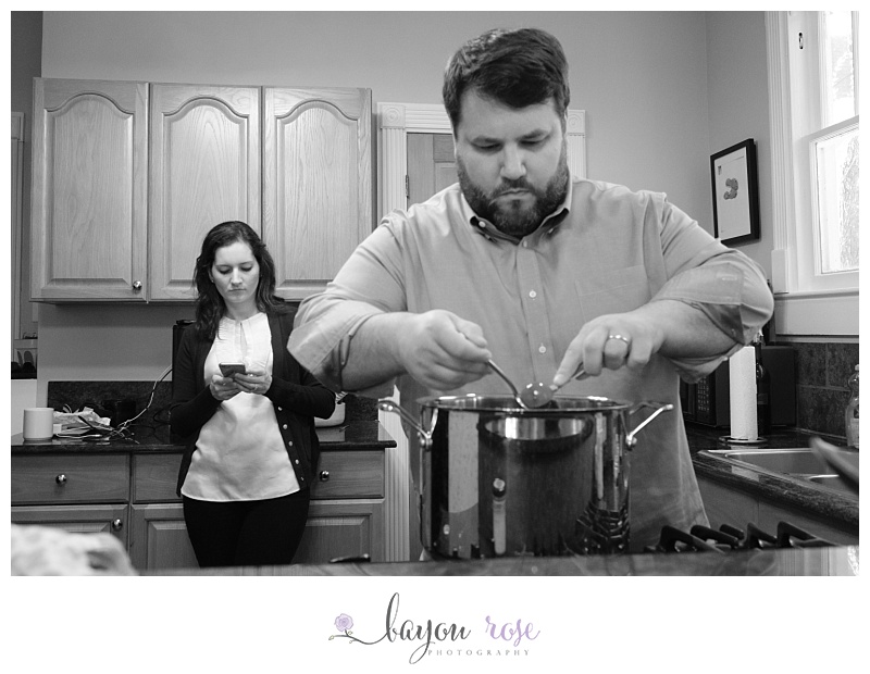 couple cooking together in their kitchen