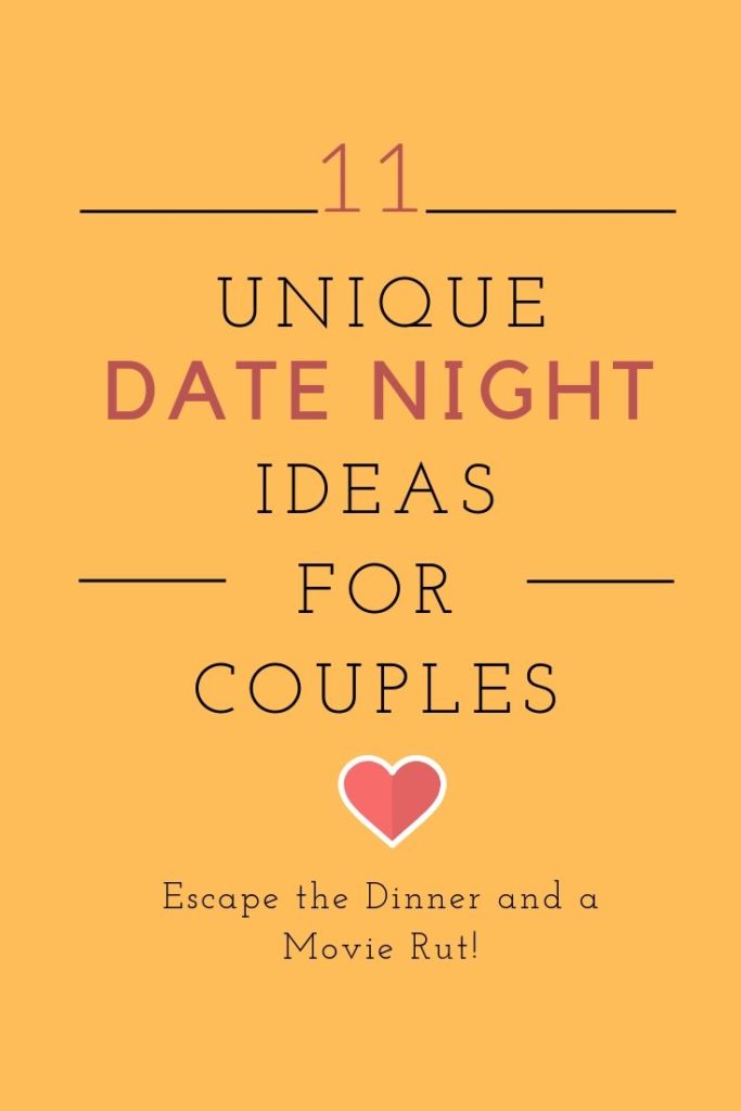 Graphic of fun date night ideas for couples