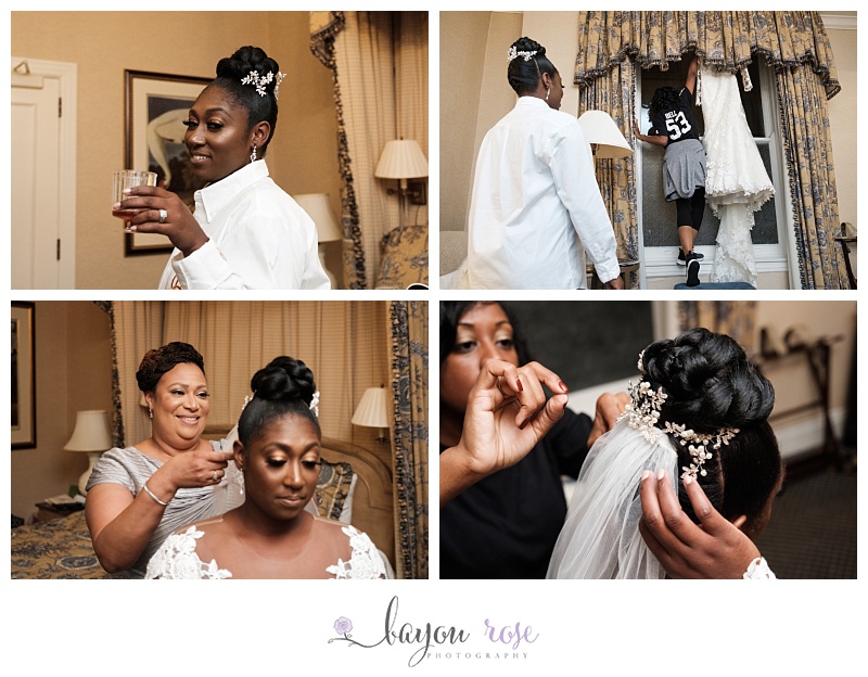 Bride Getting Ready at Hotel Monteleone