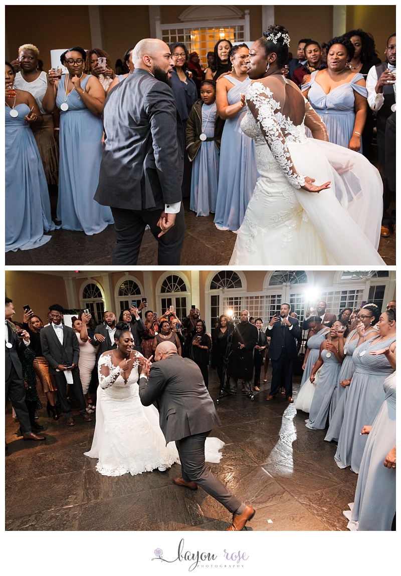 First dance at Pavilion of the Two Sisters New Orleans wedding
