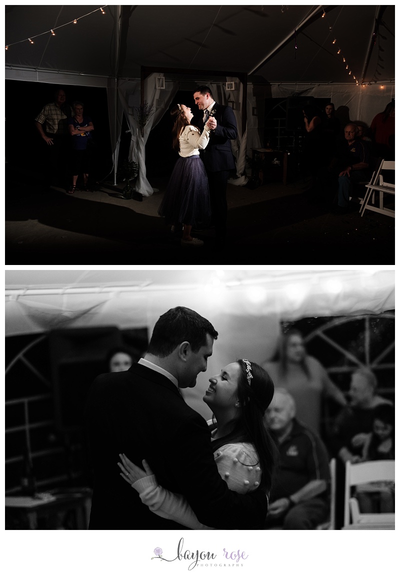 bride and groom emotional first dance