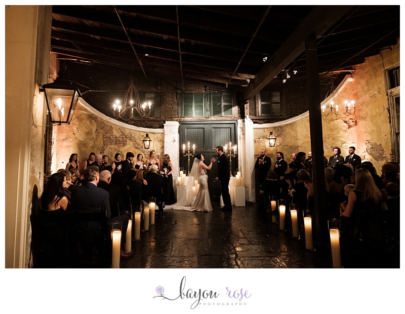 Latrobe's wedding ceremony photograph, lit by candles