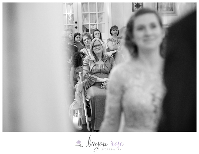 The emotional mother of the bride watches on as her daughter gets married