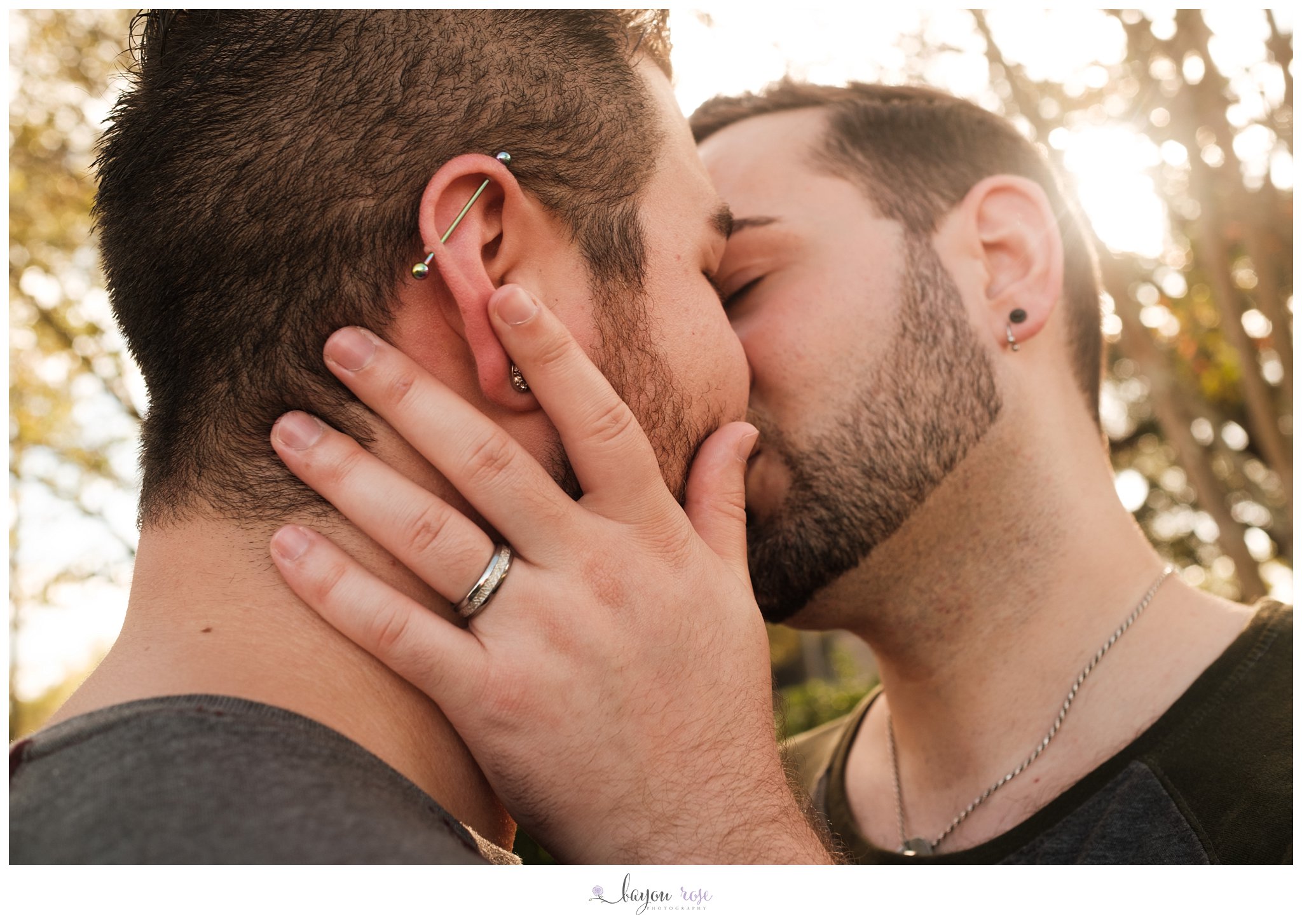 gay couple kissing - gay wedding photographer in Baton Rouge