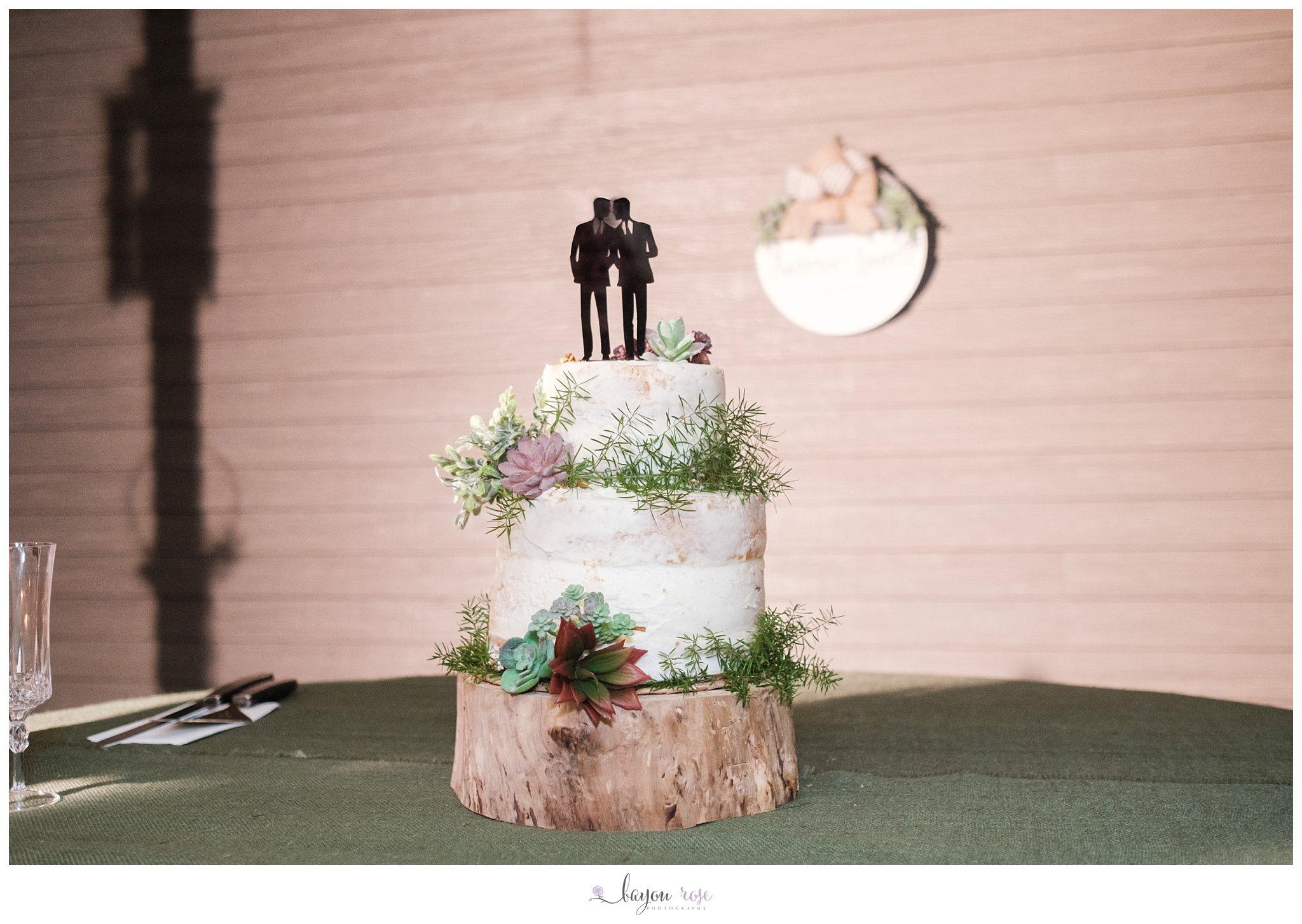 gay wedding cake topper with two grooms
