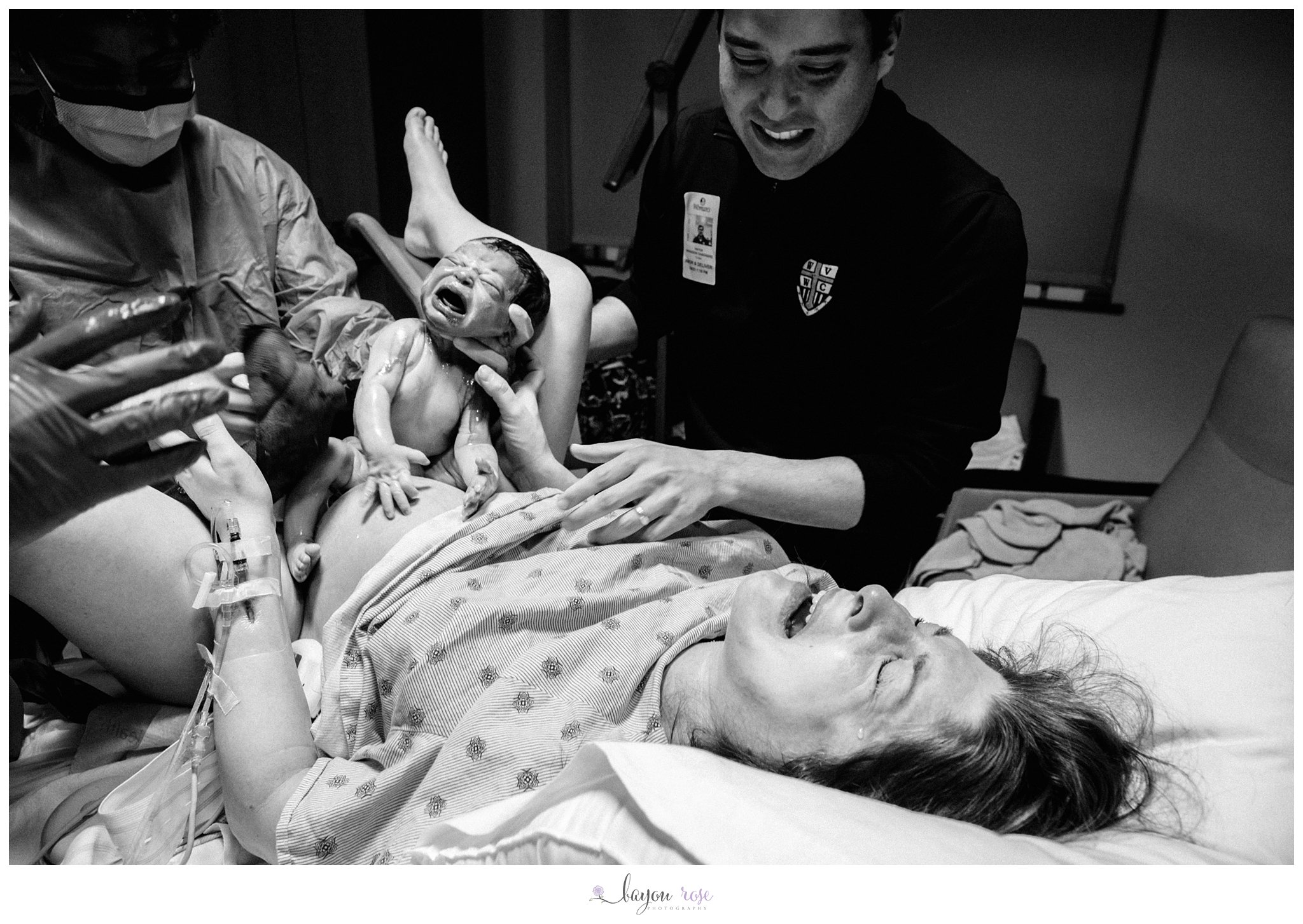powerful moment of childbirth at Woman's Hospital in Baton Rouge