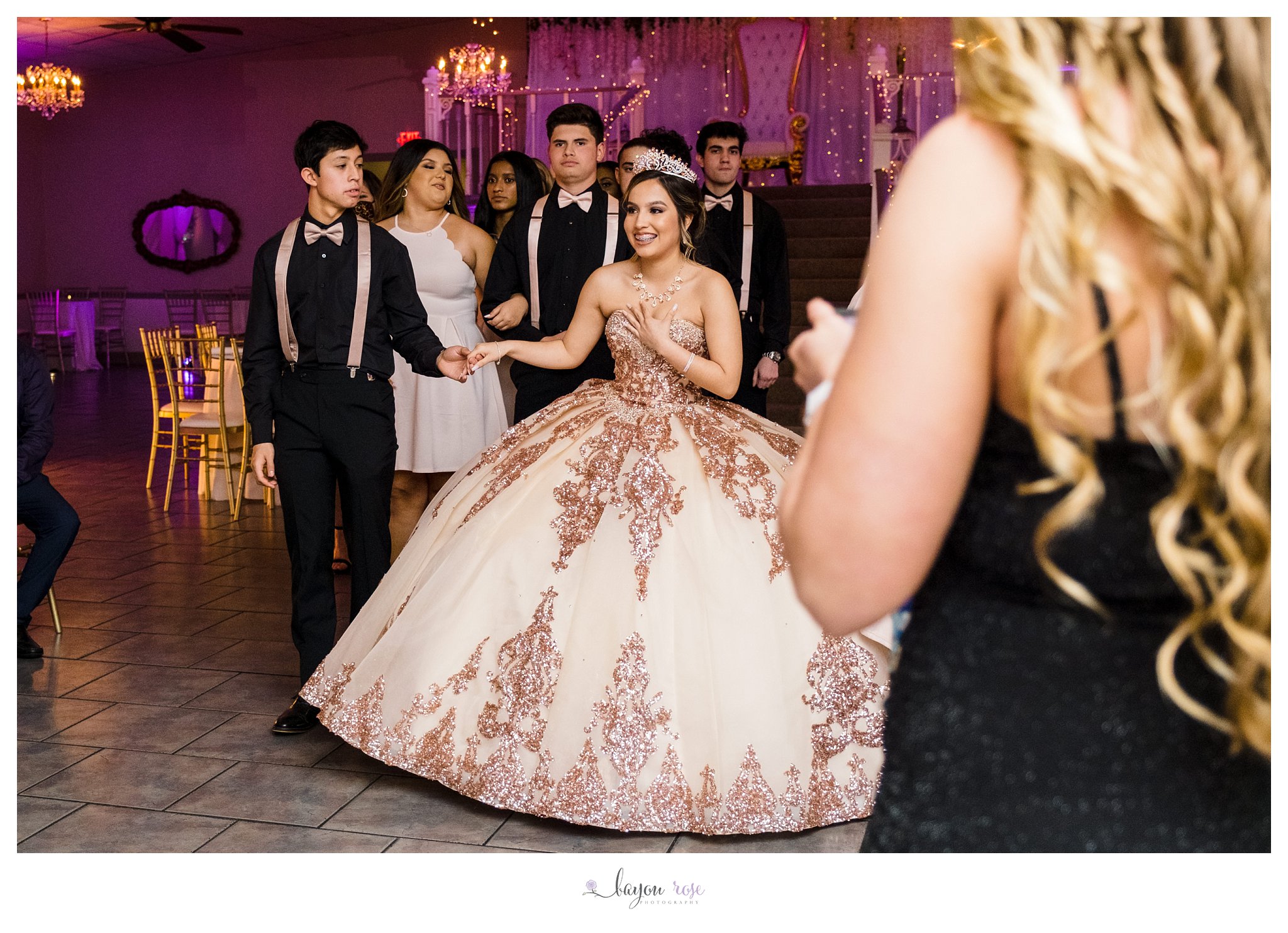 quinceanera enters with her court