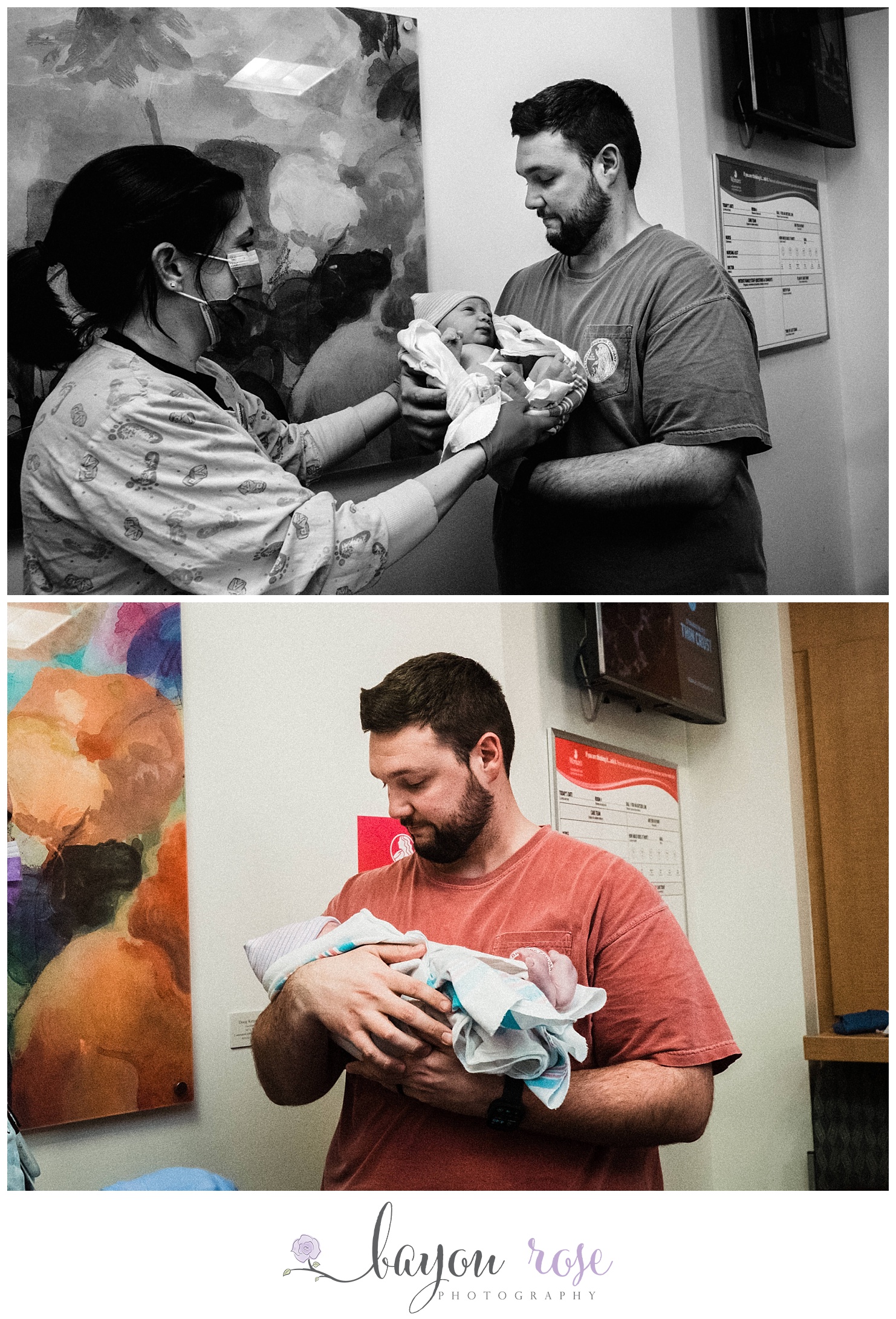 dad holding newborn for the first time