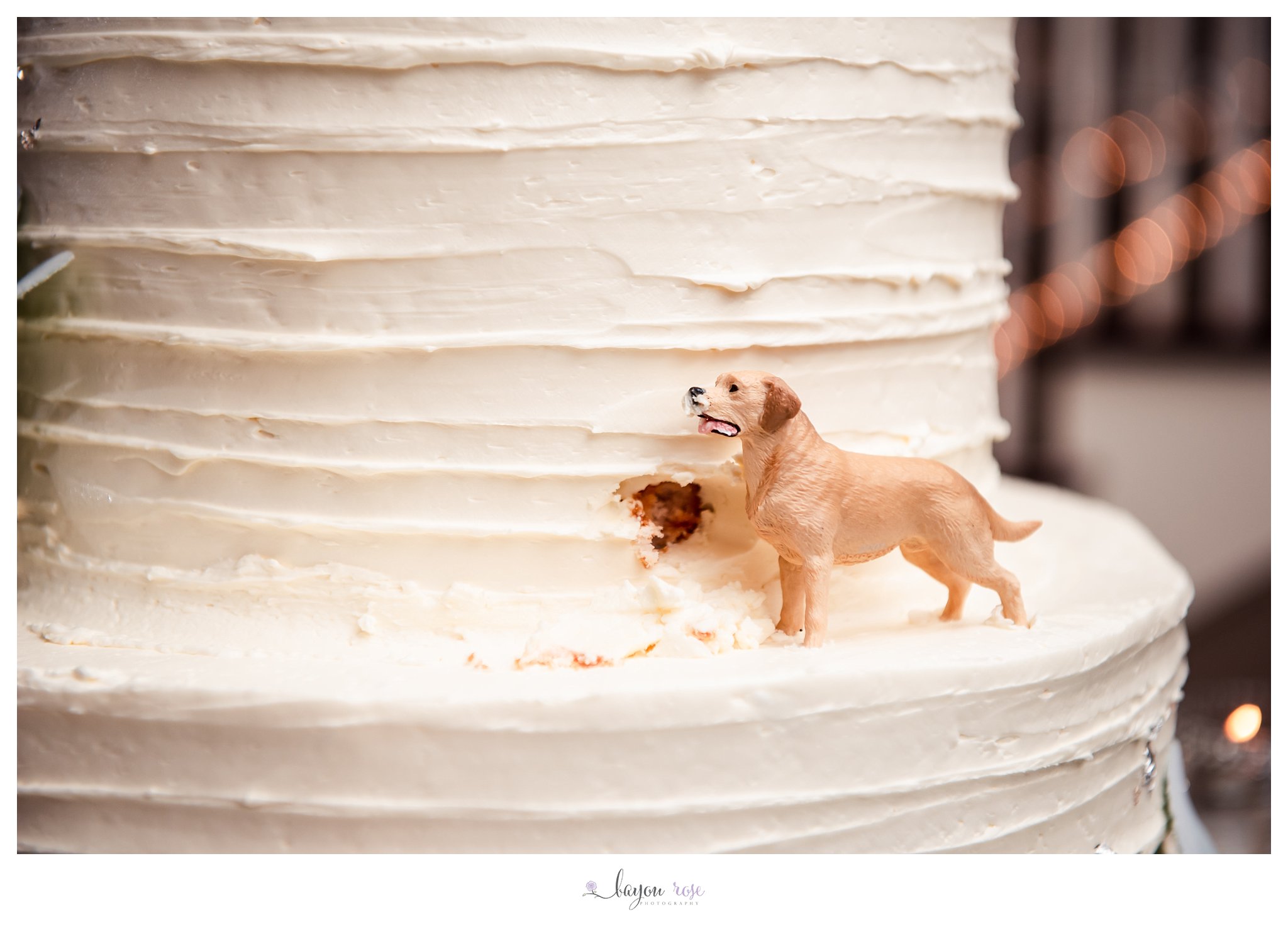 Dog wedding cake topper