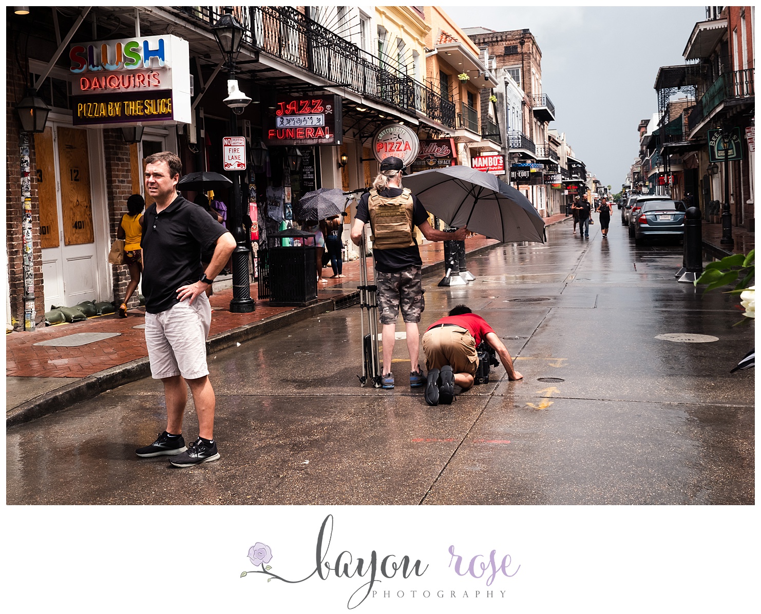 news crew documenting New Orleans before hurricane